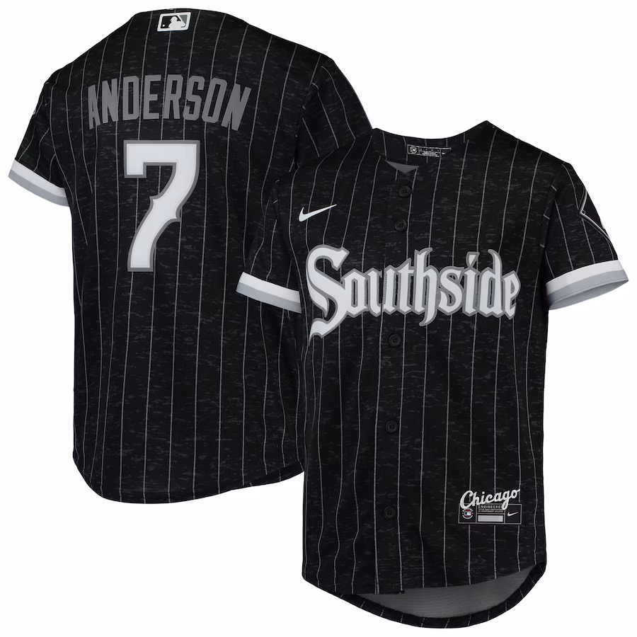 Youth Chicago White Sox Tim Anderson Nike Black City Connect Replica Player Jersey - Puhuasuan
