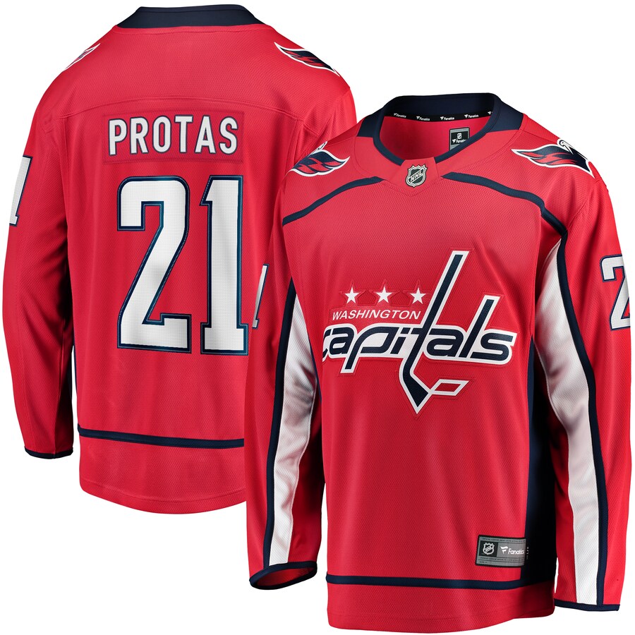 Men's Washington Capitals Aliaksei Protas Fanatics Branded Red Home Breakaway Jersey - Puhuasuan