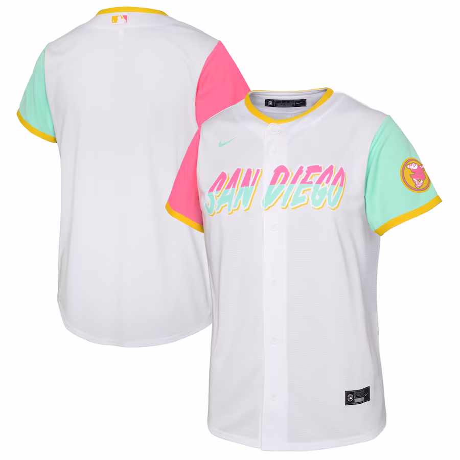 Toddler San Diego Padres Nike White City Connect Replica Team Jersey - Puhuasuan