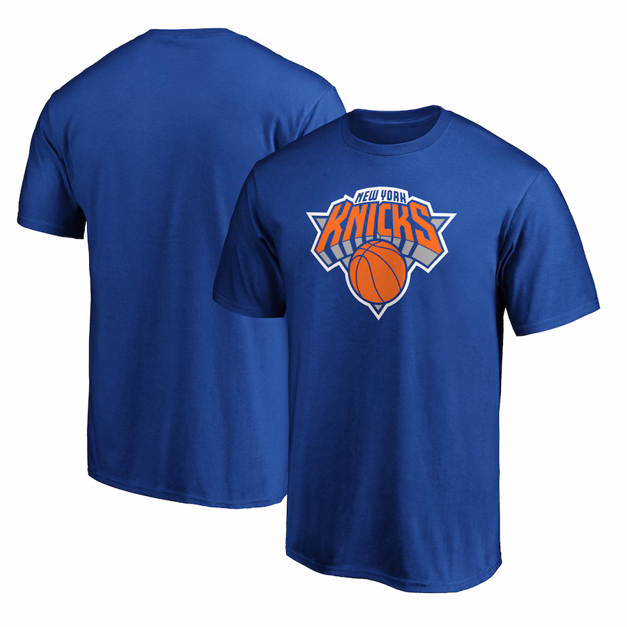 Men's New York Knicks Royal Logo T-Shirt - Puhuasuan