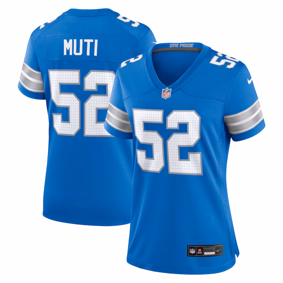 Women's Detroit Lions Netane Muti Nike  Blue Game Jersey - Puhuasuan
