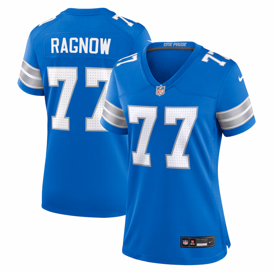 Women's Detroit Lions Frank Ragnow Nike  Blue Team Game Jersey - Puhuasuan