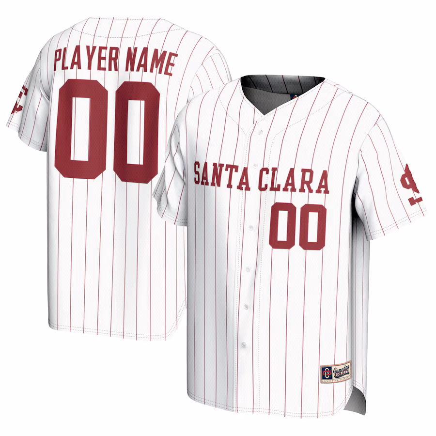 Santa Clara Broncos GameDay Greats Unisex NIL Pick-A-Player Softball Lightweight Jersey - White - Puhuasuan