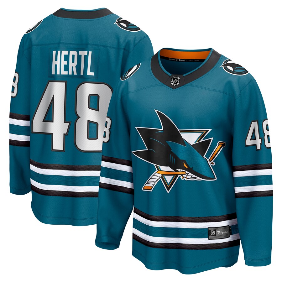 Men's San Jose Sharks Tomas Hertl Fanatics Branded Teal Home Breakaway Player Jersey - Puhuasuan
