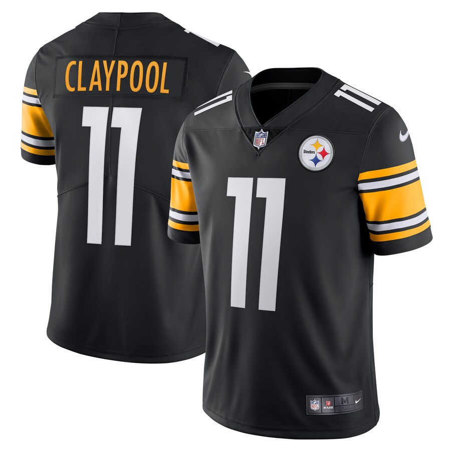 Men's Pittsburgh Steelers Chase Claypool Nike Black Vapor Limited Player Jersey - Puhuasuan