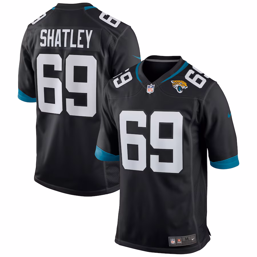 Men's Jacksonville Jaguars Tyler Shatley Nike Black Game Jersey - Puhuasuan