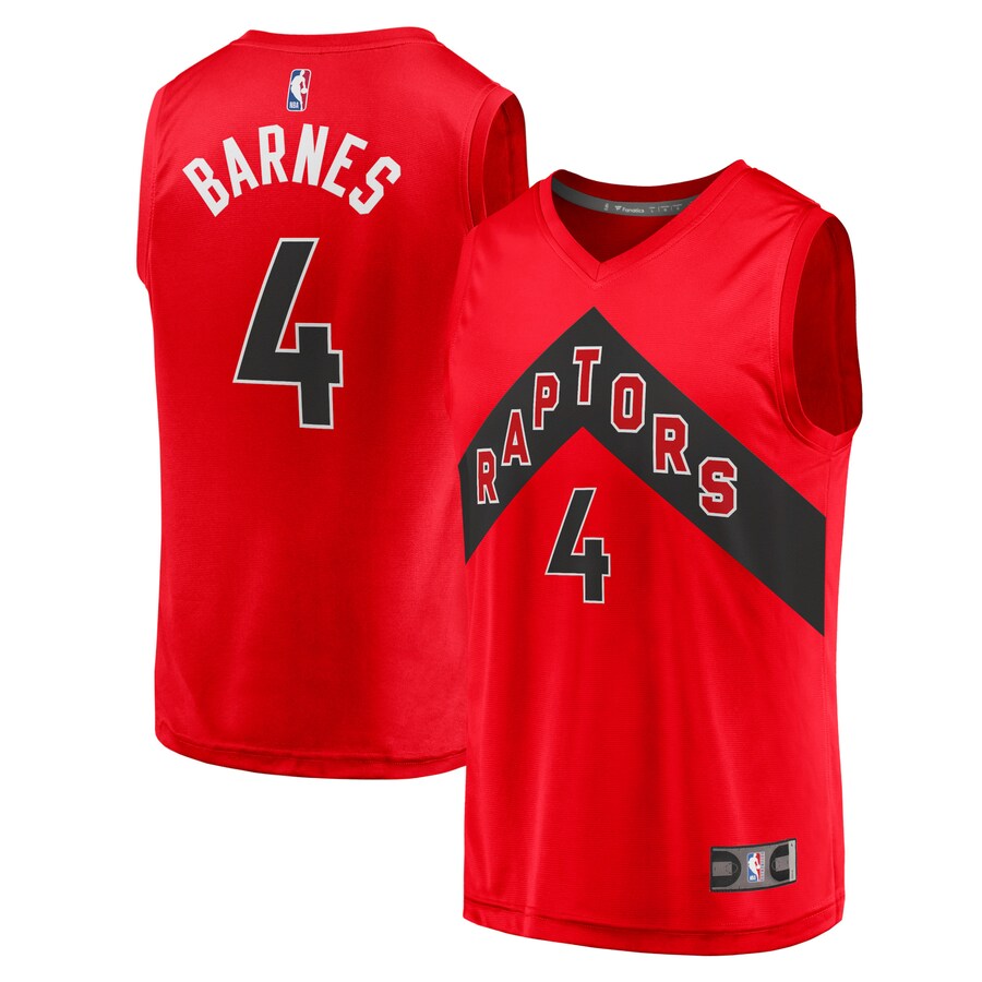 Men's Toronto Raptors Scottie Barnes Fanatics Red Fast Break Replica Jersey - Icon Edition - Puhuasuan