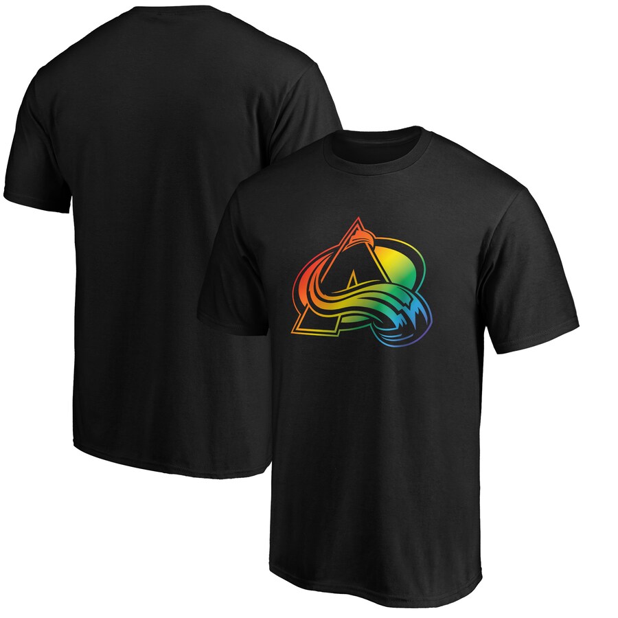 Men's Colorado Avalanche Black Team Pride Logo T-Shirt - Puhuasuan