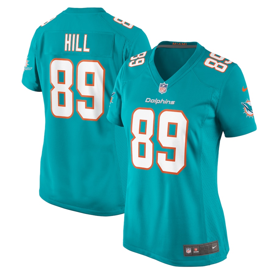 Women's Miami Dolphins Julian Hill Nike Aqua Game Jersey - Puhuasuan