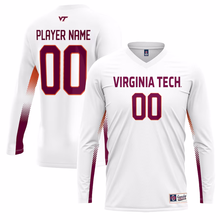 Virginia Tech Hokies GameDay Greats Unisex NIL Lightweight Volleyball Jersey - White - Puhuasuan