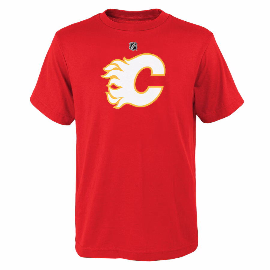 Youth Calgary Flames Red Primary Logo T-Shirt - Puhuasuan