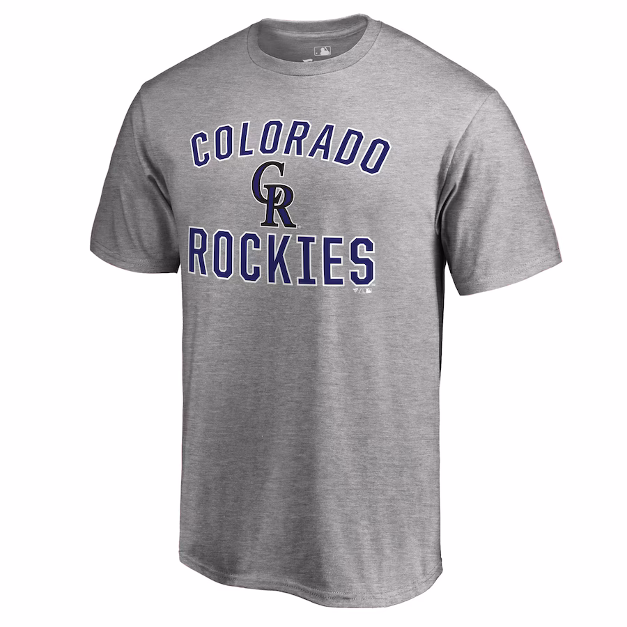 Men's Colorado Rockies Ash Victory Arch T-Shirt - Puhuasuan