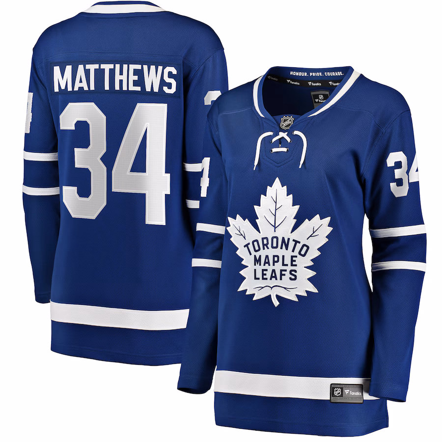 Women's Toronto Maple Leafs Auston Matthews Fanatics Blue Home Breakaway Jersey - Puhuasuan