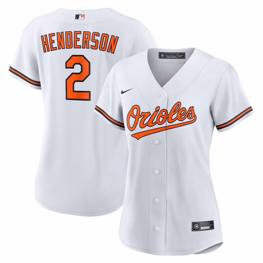 Women's Baltimore Orioles Gunnar Henderson Nike White Replica Player Jersey - Puhuasuan