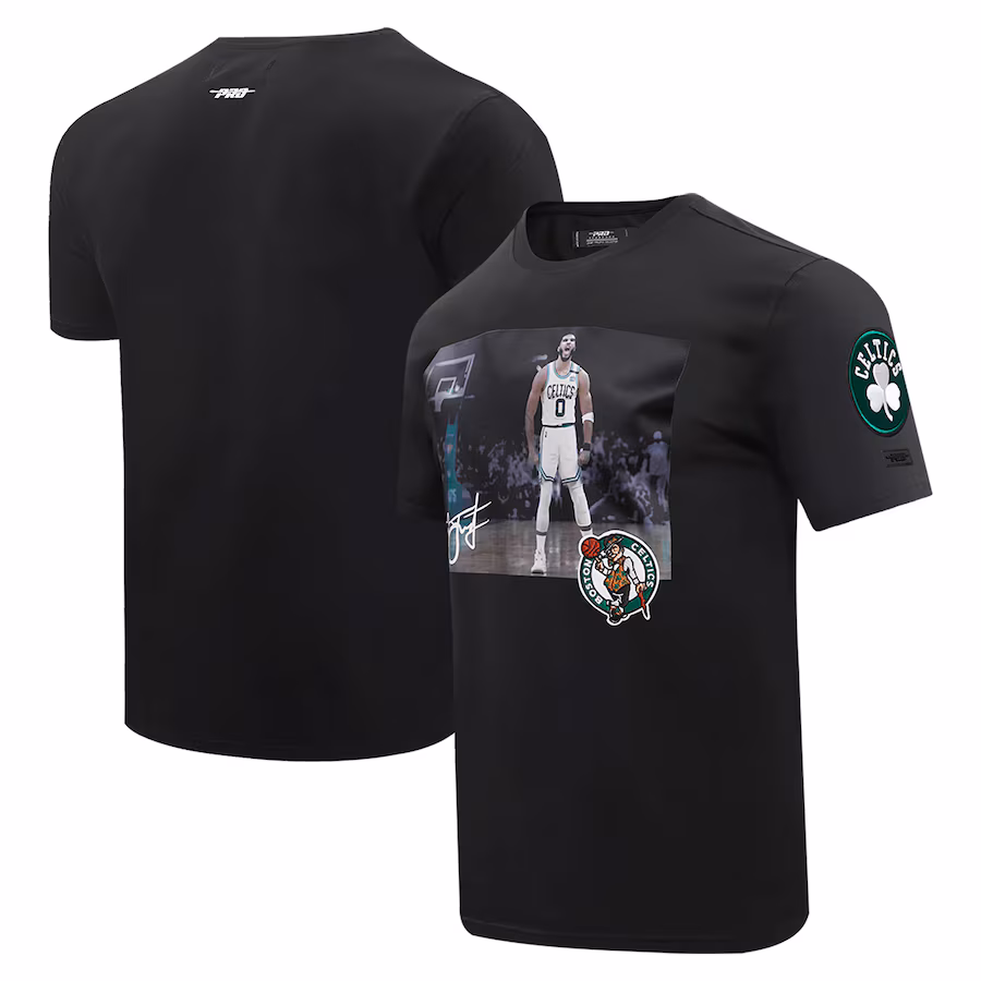Men's Boston Celtics Jayson Tatum Pro Standard Black Player Unguardable T-Shirt - Puhuasuan