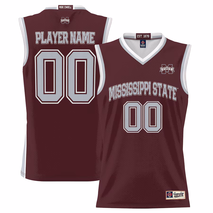 Mississippi State Bulldogs GameDay Greats Men's NIL Pick-A-Player Lightweight Basketball Jersey - Maroon - Puhuasuan