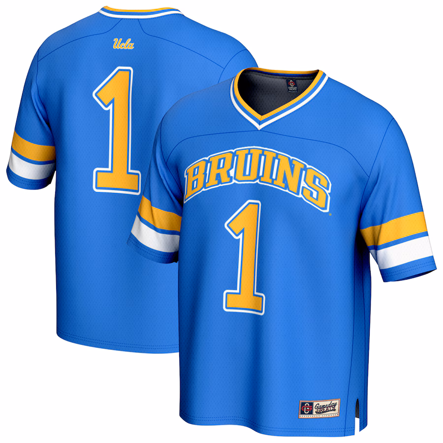 Unisex GameDay Greats #1 Blue UCLA Bruins Lightweight Collegiate Football Fashion Jersey - Puhuasuan