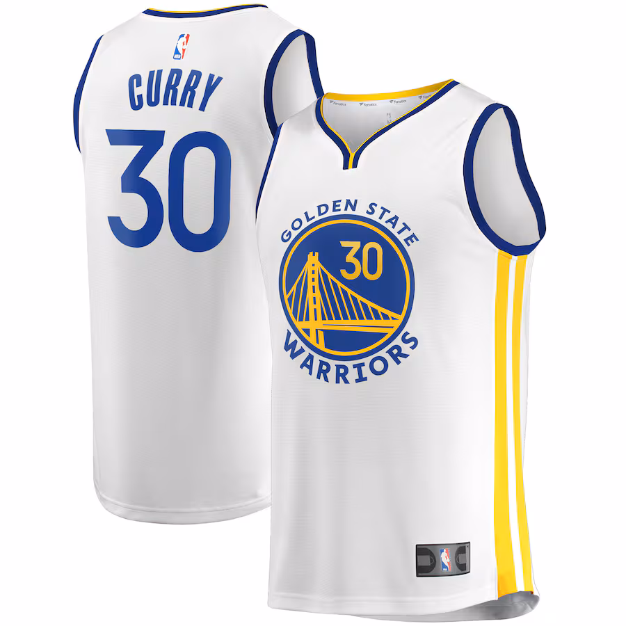 Youth Golden State Warriors Stephen Curry Fanatics White 2022/23 Fast Break Replica Player Jersey - Association Edition - Puhuasuan