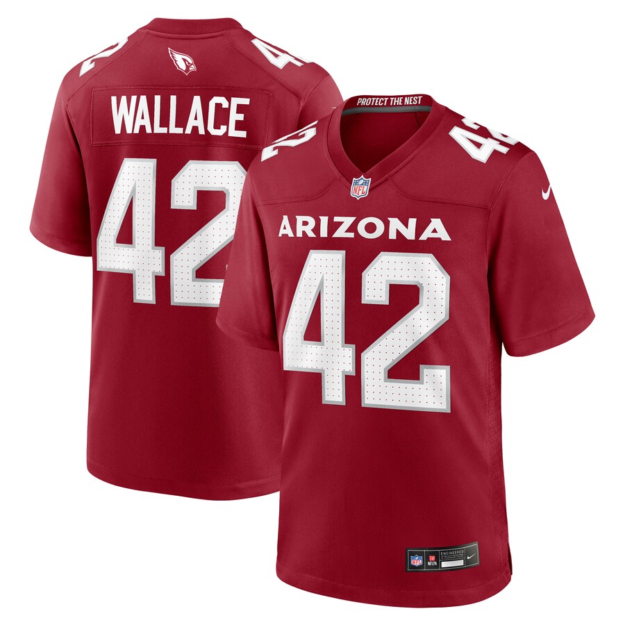 Men's Arizona Cardinals K'Von Wallace Nike  Cardinal Team Game Jersey - Puhuasuan