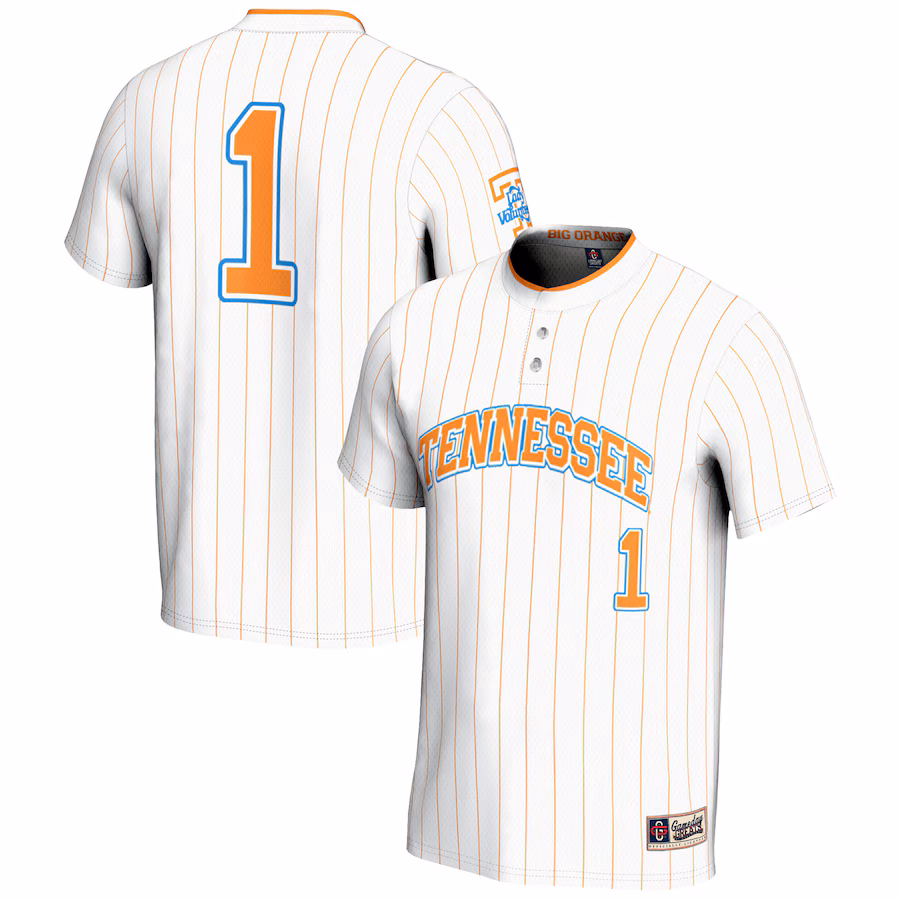 Unisex GameDay Greats #1 White Tennessee Volunteers Lightweight Softball Jersey - Puhuasuan