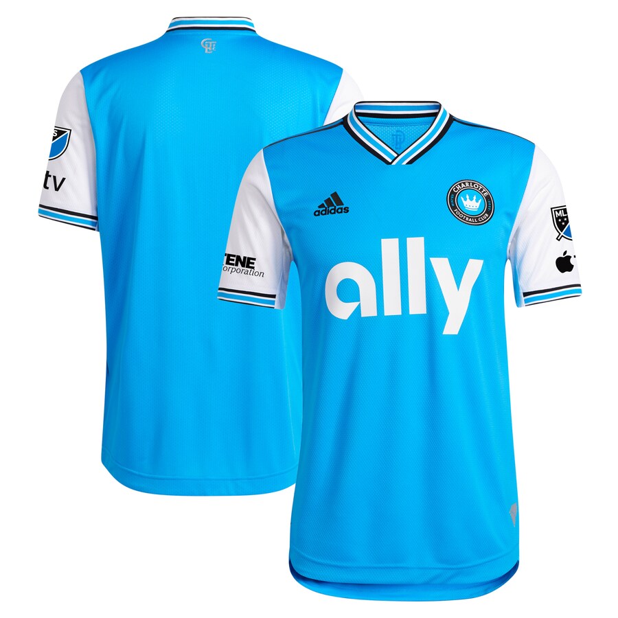Men's Charlotte FC  adidas Blue 2023 Newly Minted Authentic Jersey - Puhuasuan