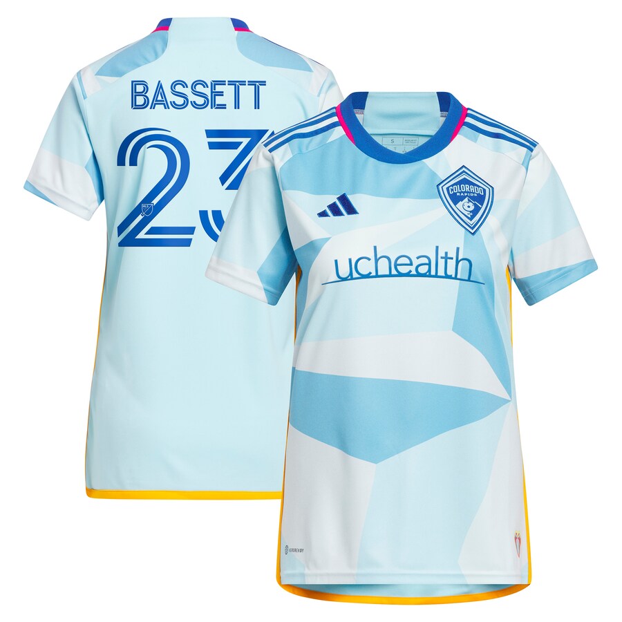 Women's Colorado Rapids Cole Bassett adidas Light Blue 2023 New Day Kit Replica Jersey - Puhuasuan