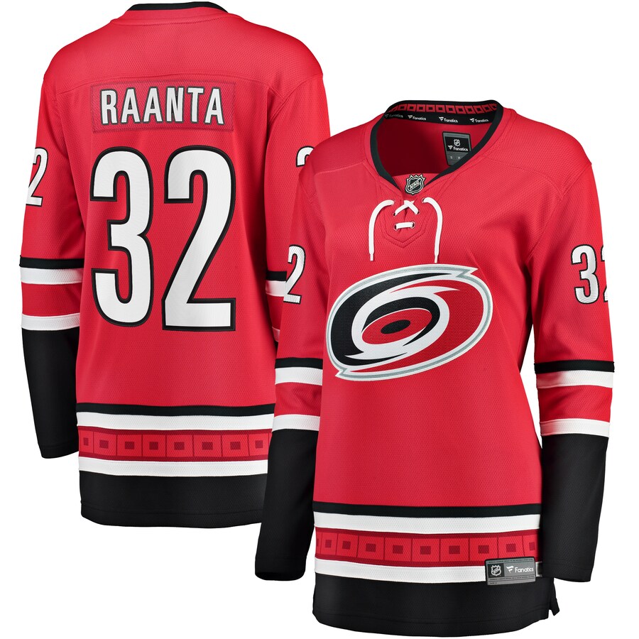 Women's Carolina Hurricanes Antti Raanta Fanatics Branded Red Alternate Breakaway Player Jersey - Puhuasuan
