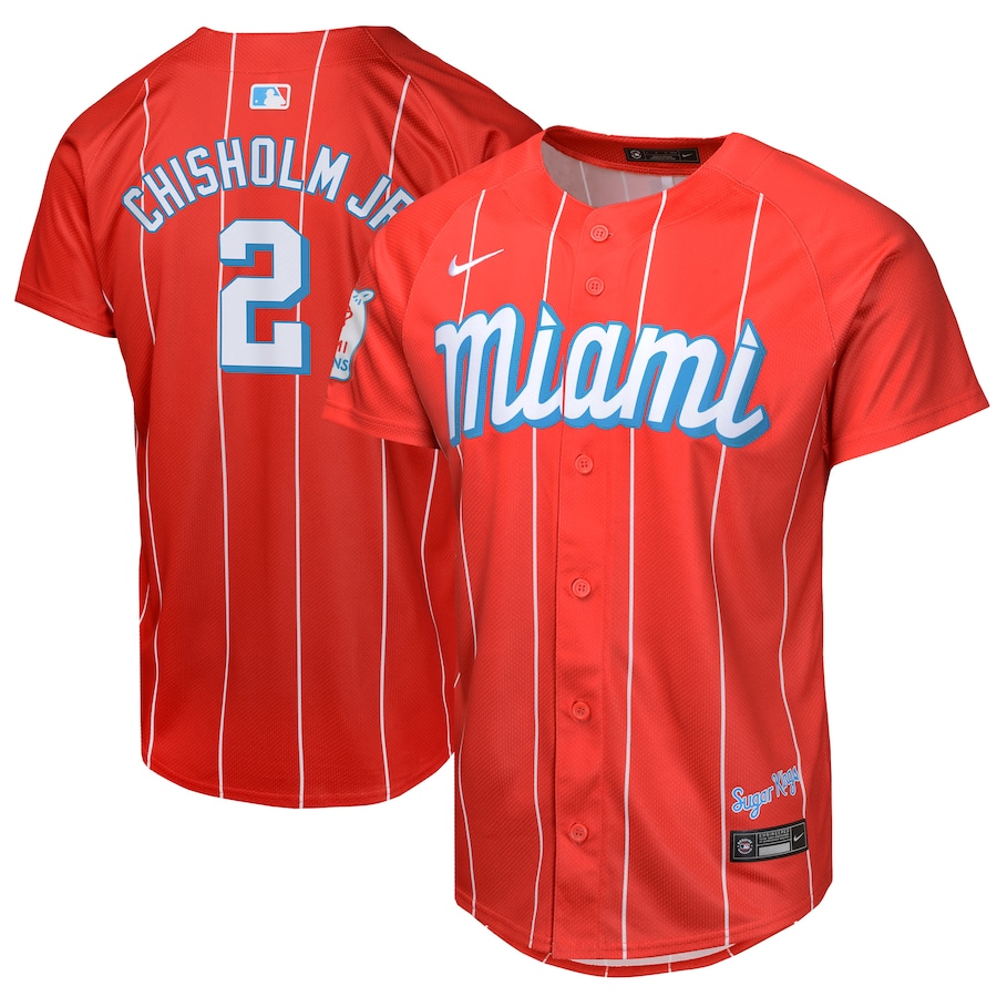 Youth Miami Marlins Jazz Chisholm Jr. Nike Red City Connect Limited Player Jersey - Puhuasuan