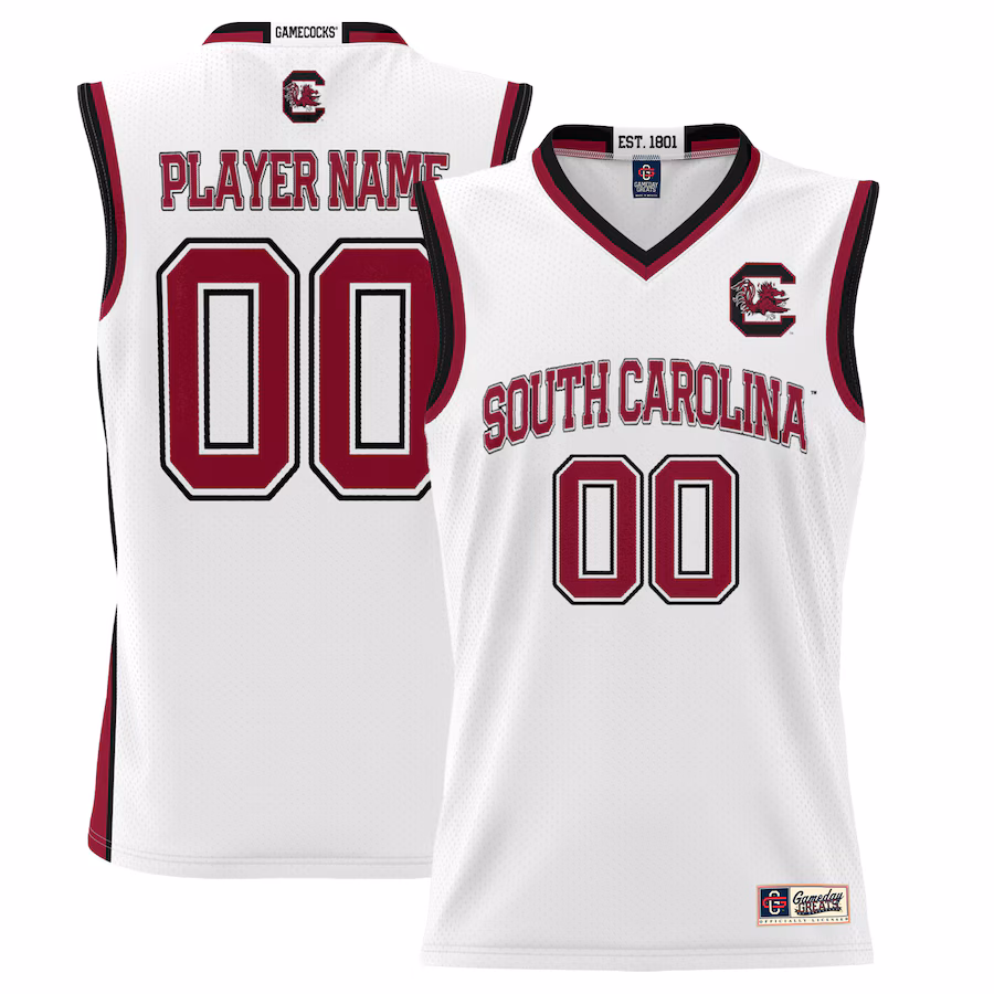 South Carolina Gamecocks GameDay Greats Youth NIL Pick-A-Player Lightweight Basketball Jersey - White - Puhuasuan