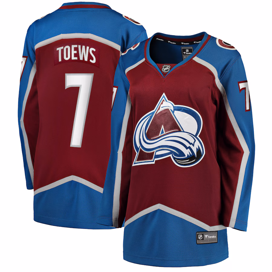 Women's Colorado Avalanche Devon Toews Fanatics Burgundy Home Breakaway Player Jersey - Puhuasuan