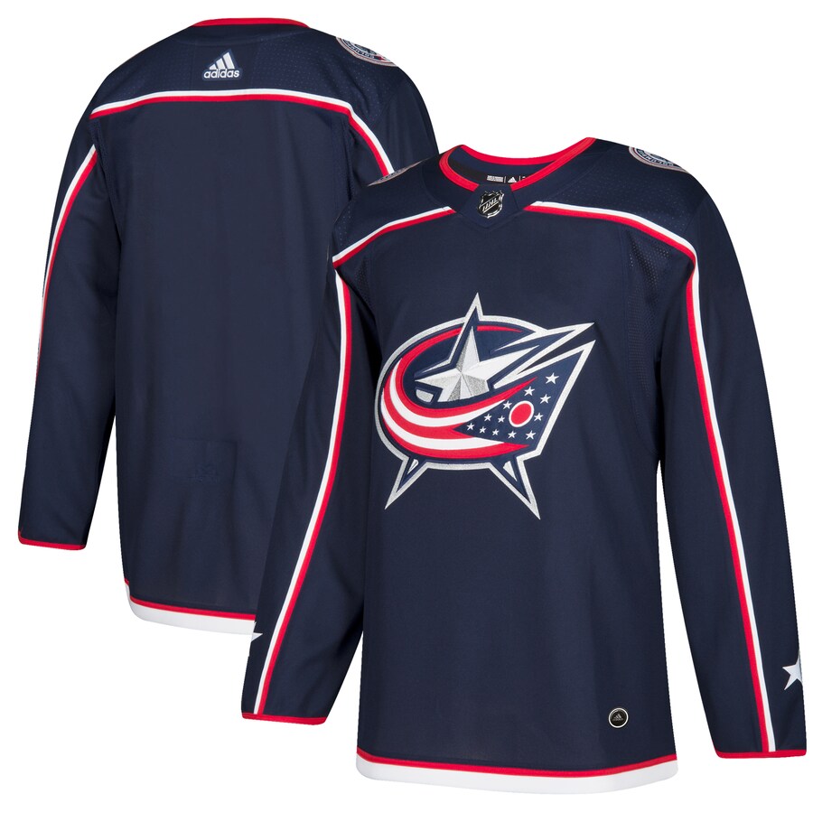 Men's Columbus Blue Jackets adidas Navy Home Authentic Blank Jersey - Puhuasuan