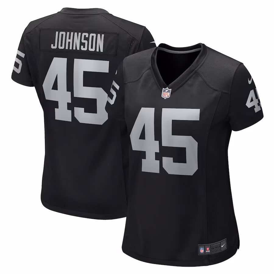 Women's Las Vegas Raiders Jaquan Johnson Nike Black Game Player Jersey - Puhuasuan
