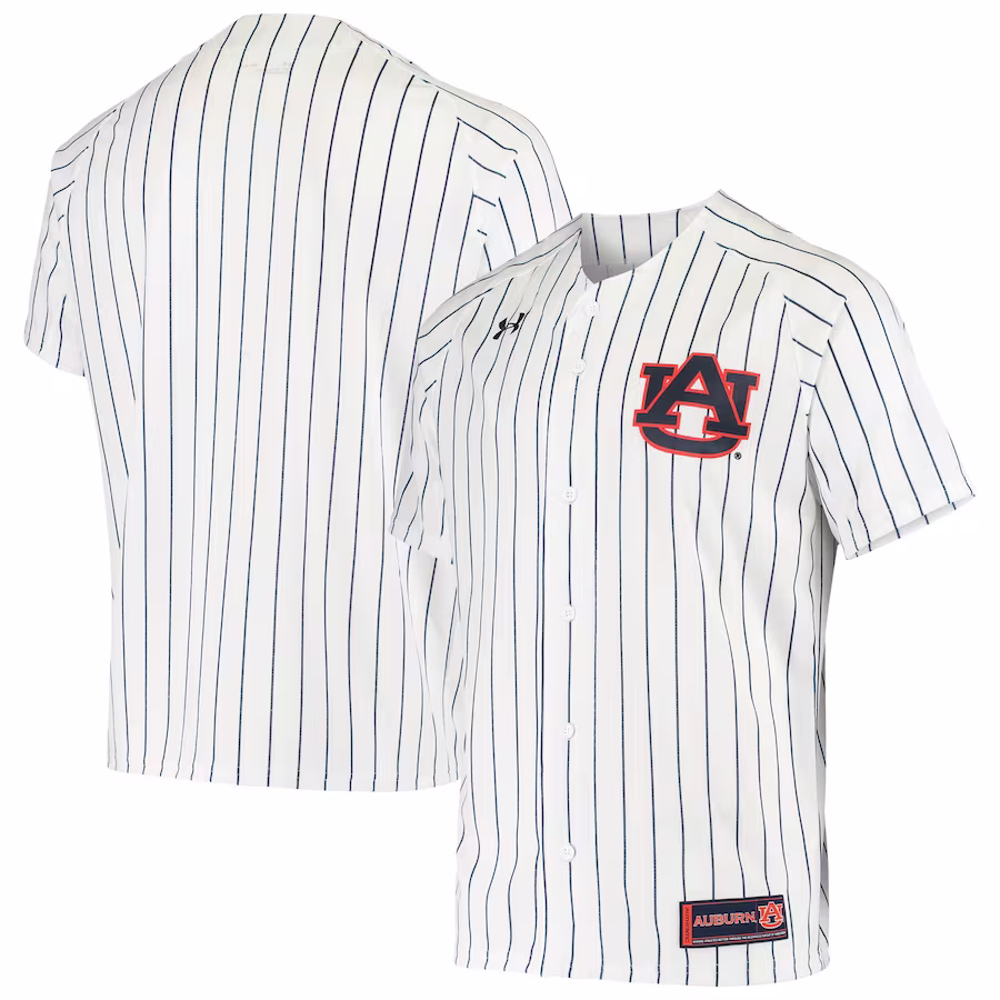 Auburn Tigers Under Armour Replica Performance Baseball Jersey - White - Puhuasuan
