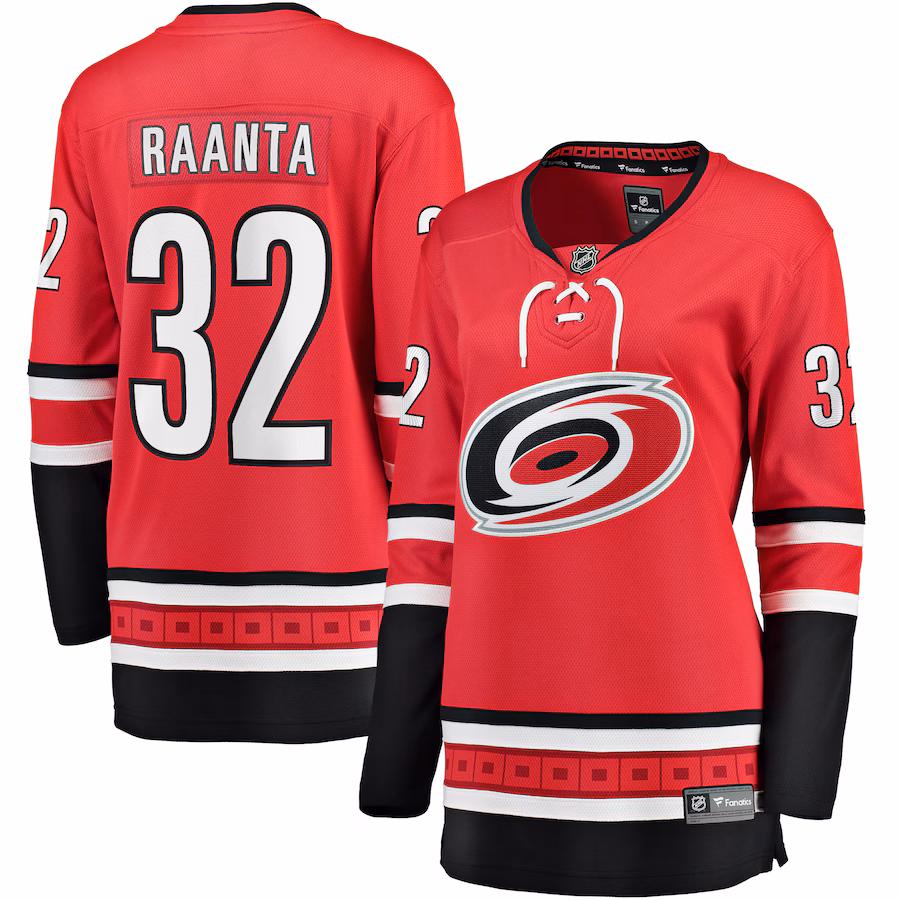 Women's Carolina Hurricanes Antti Raanta Fanatics Red Alternate Breakaway Player Jersey - Puhuasuan