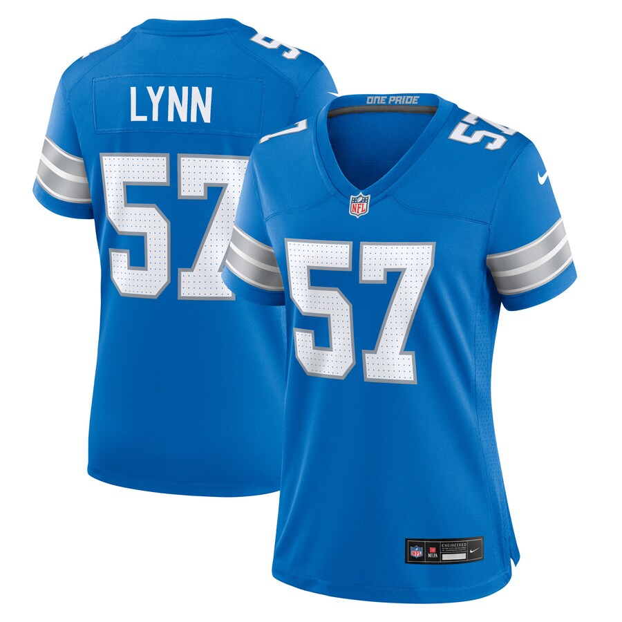 Women's Detroit Lions Nate Lynn Nike  Blue Game Jersey - Puhuasuan