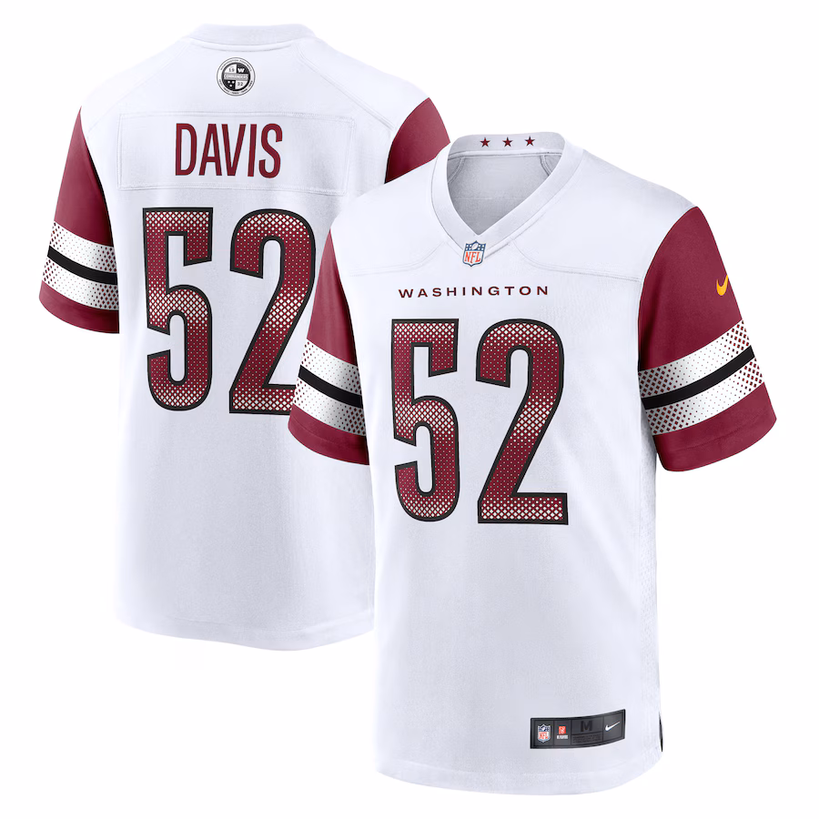 Men's Washington Commanders Jamin Davis Nike White Game Jersey - Puhuasuan