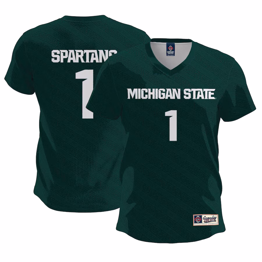 Women's GameDay Greats #1  Green Michigan State Spartans  Lightweight Soccer Team Jersey - Puhuasuan