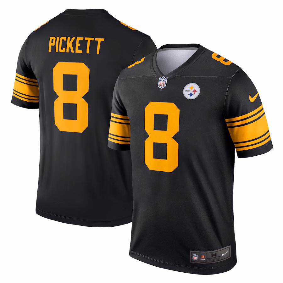 Men's Pittsburgh Steelers Kenny Pickett Nike Black Alternate Legend Player Performance Top - Puhuasuan