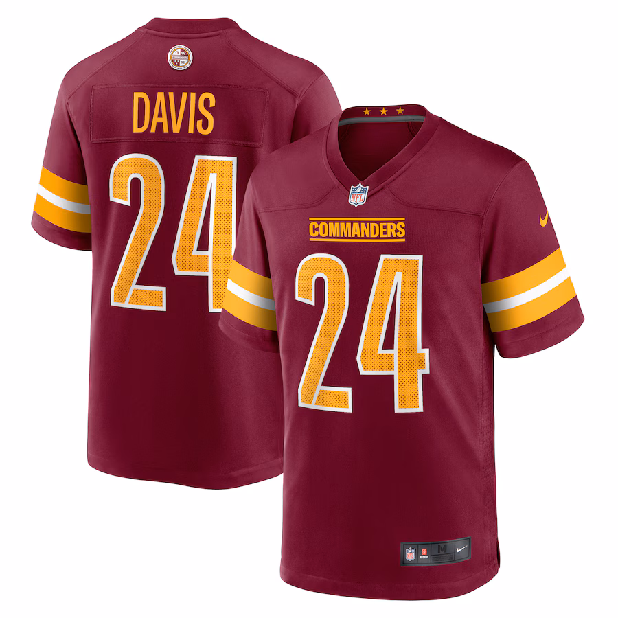 Men's Washington Commanders Michael Davis Nike Burgundy Game Jersey - Puhuasuan