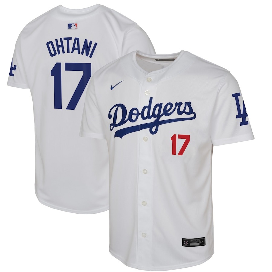 Youth Los Angeles Dodgers Shohei Ohtani Nike White 2024 World Series Champions Limited Player Jersey - Puhuasuan