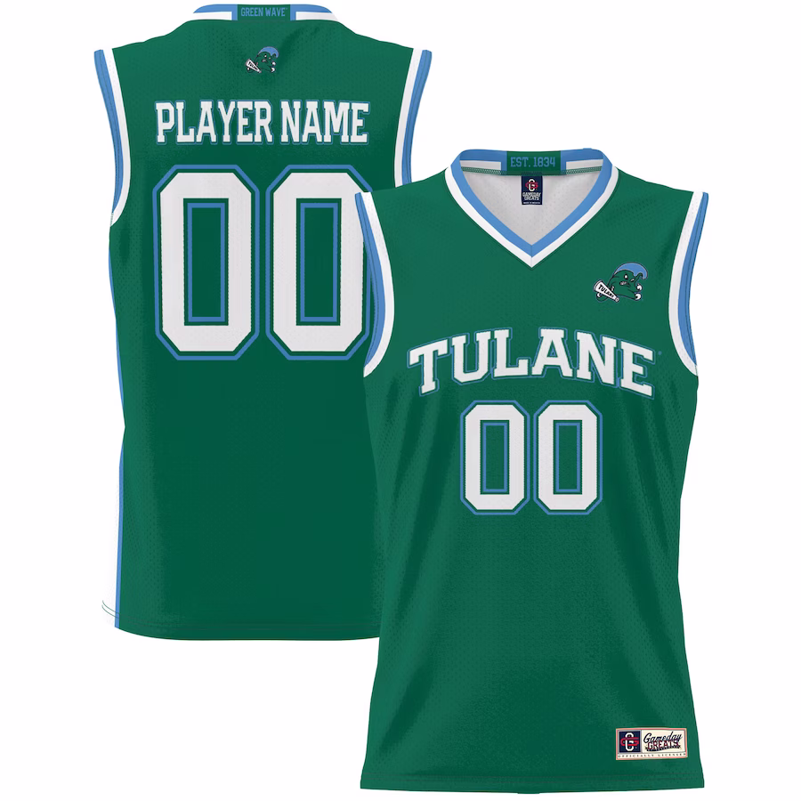 Tulane Green Wave GameDay Greats Youth NIL Pick-A-Player Lightweight Basketball Jersey - Green - Puhuasuan