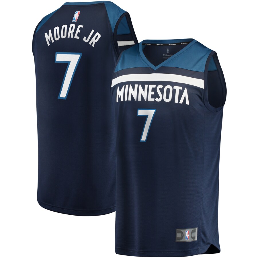 Men's Minnesota Timberwolves Wendell Moore Jr. Fanatics Navy 2022 NBA Draft First Round Pick Fast Break Replica Player Jersey Icon - Edition - Puhuasuan