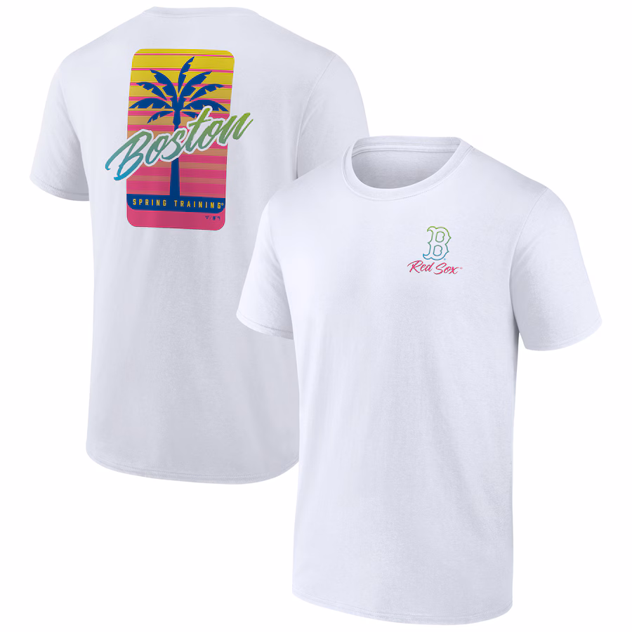 Men's Boston Red Sox White Spring Break T-Shirt - Puhuasuan