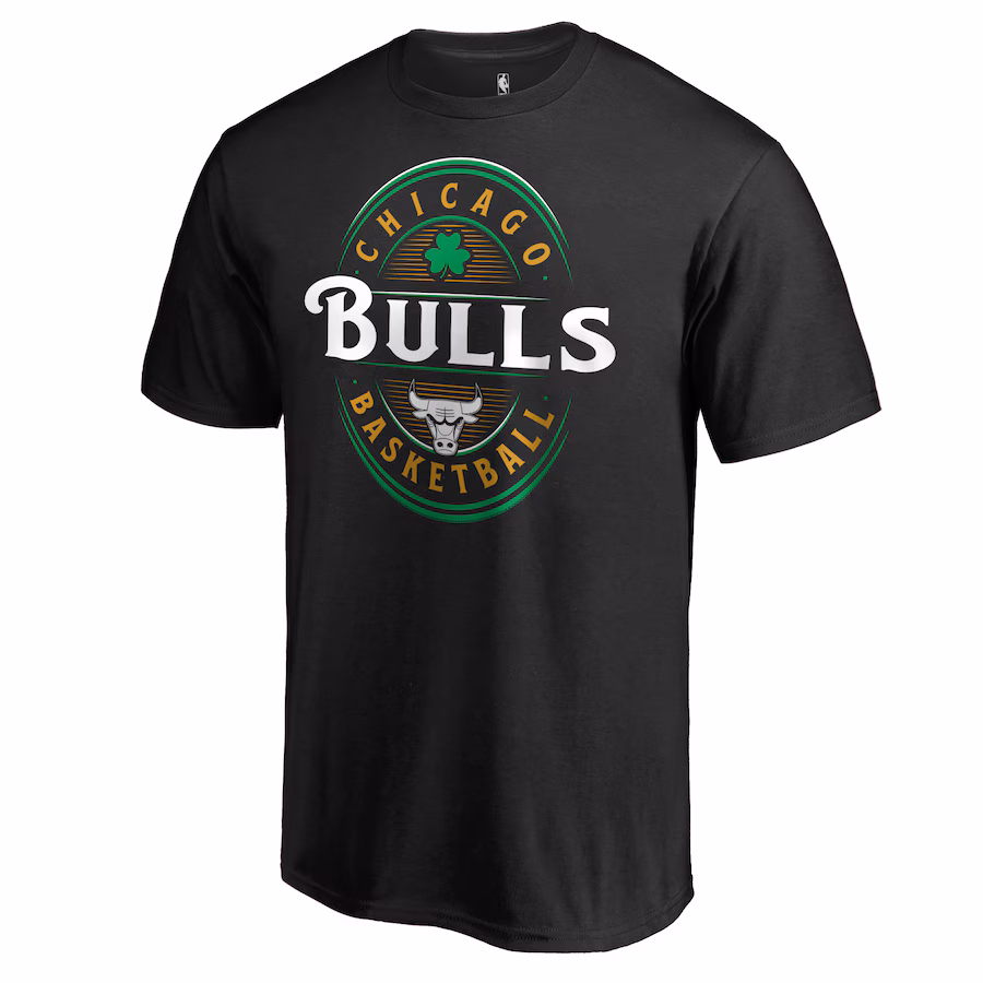 Men's Chicago Bulls Black Forever Lucky T-Shirt - Puhuasuan