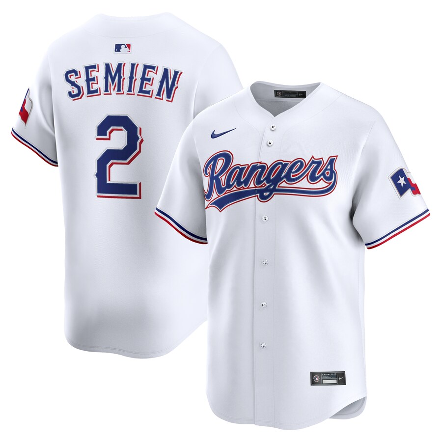Men's Texas Rangers Marcus Semien Nike White Alternate Limited Player Jersey - Puhuasuan