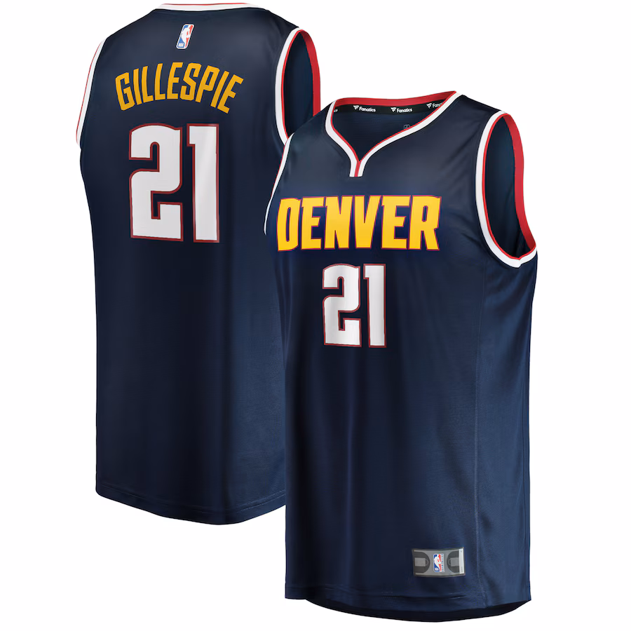 Youth Denver Nuggets Collin Gillespie Fanatics Navy Fast Break Player Jersey - Icon Edition - Puhuasuan
