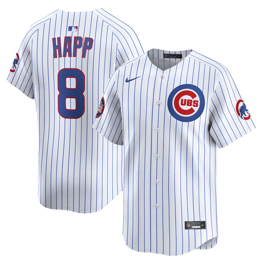 Men's Chicago Cubs Ian Happ Nike White 2025 MLB World Tour: Tokyo Series Home Limited Player Jersey - Puhuasuan