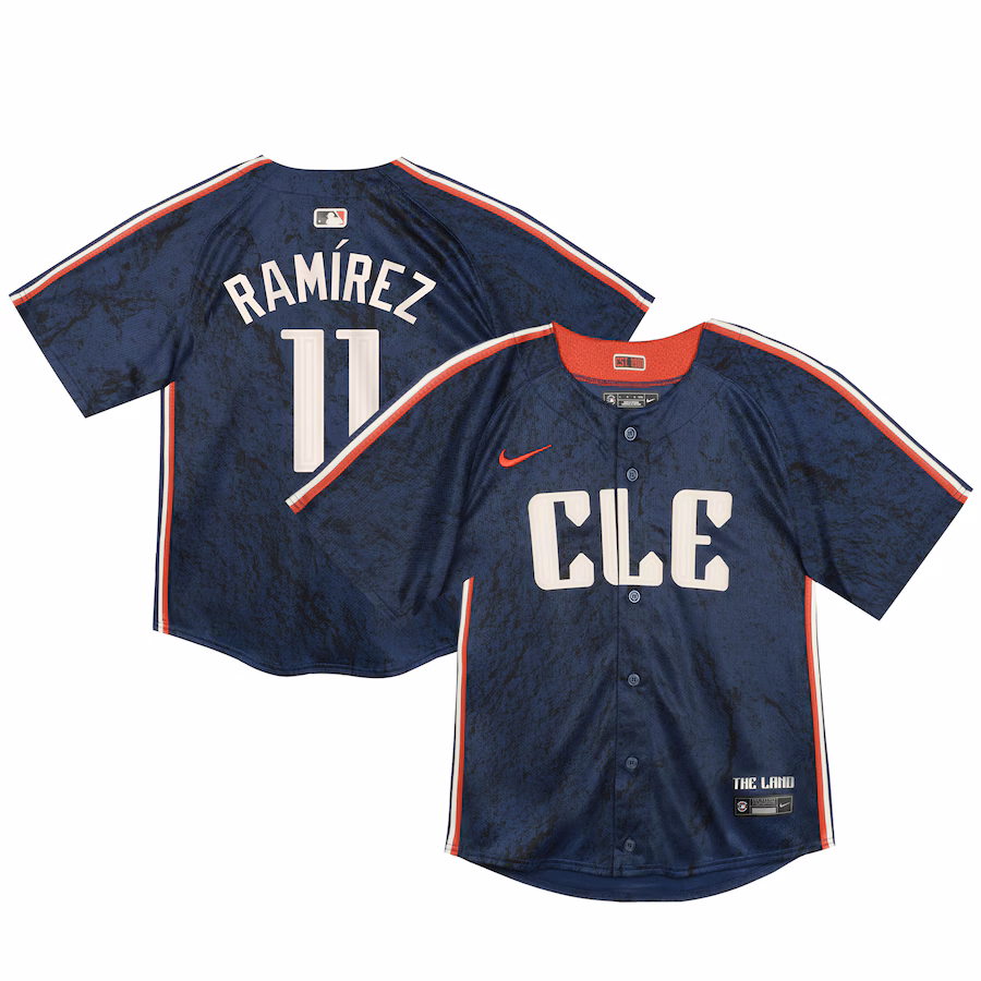 Toddler Cleveland Guardians Jose Ramirez Nike Navy 2024 City Connect Limited Jersey - Puhuasuan