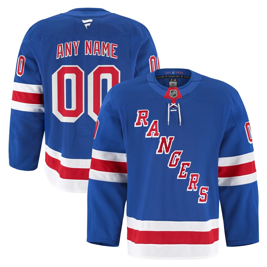 Men's New York Rangers Fanatics Royal Home Authentic Pro Custom Jersey - Puhuasuan