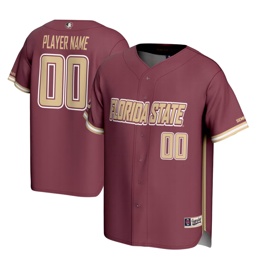 Florida State Seminoles GameDay Greats Youth NIL Pick-A-Player Lightweight Baseball Jersey - Garnet - Puhuasuan